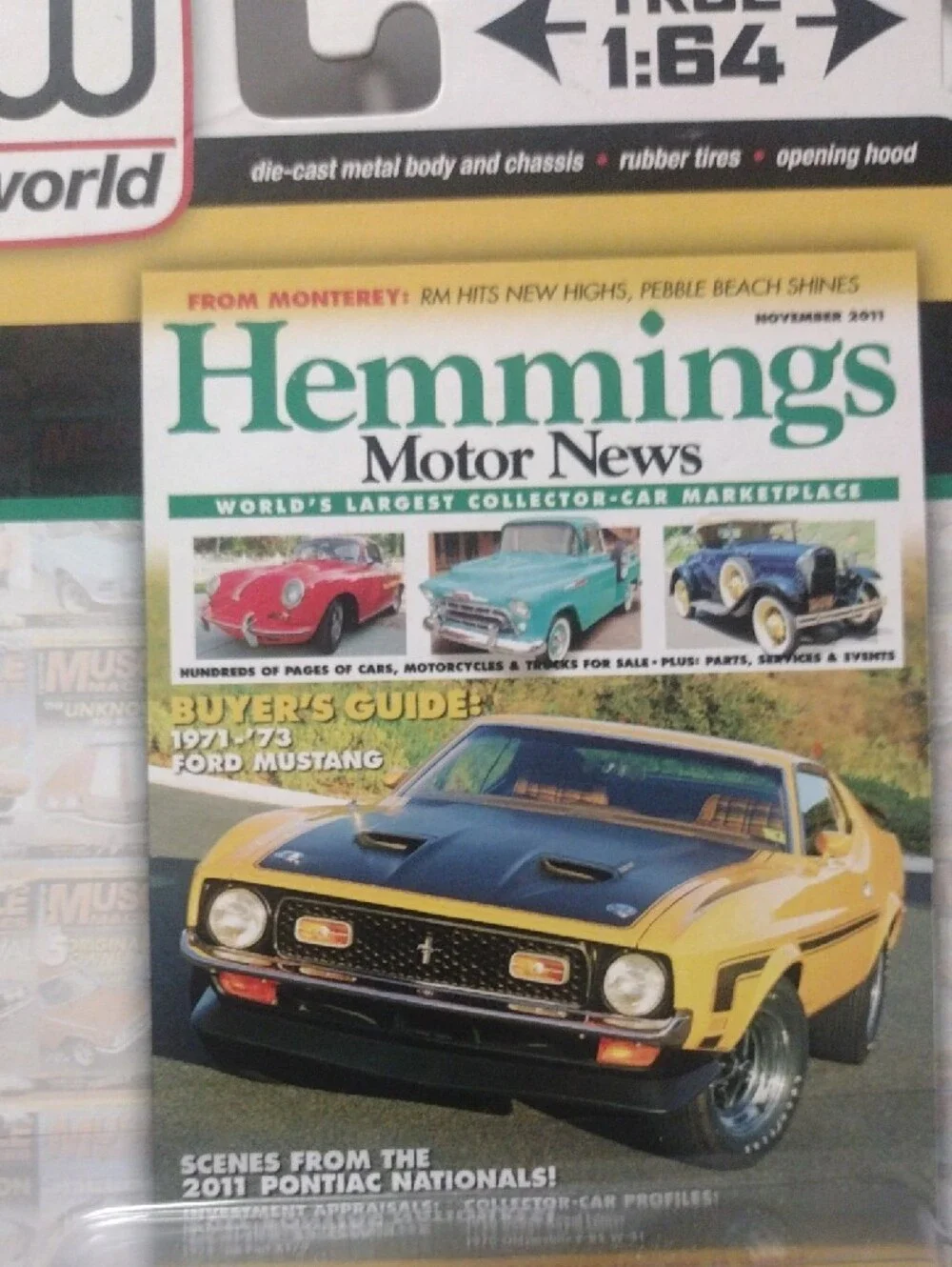 1:64 Dark Green 1971 Mustang Boss 351 Die-Cast Car